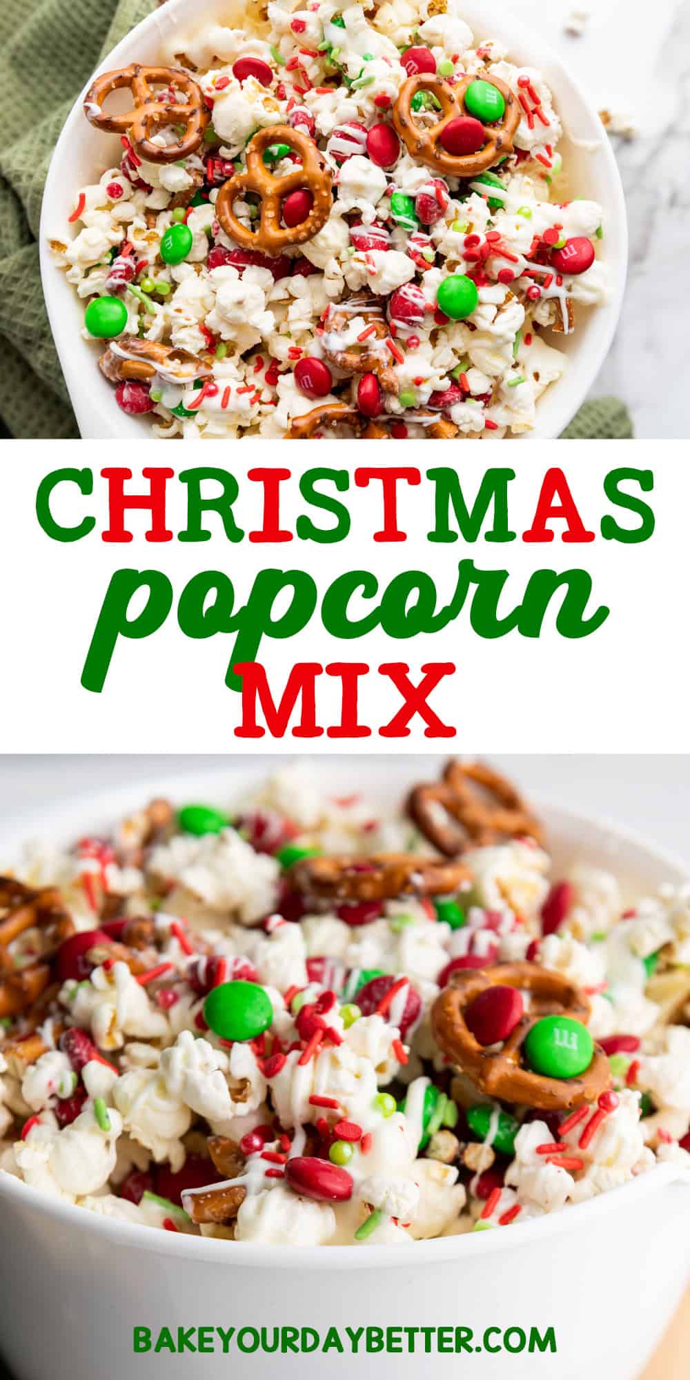 Christmas popcorn mix