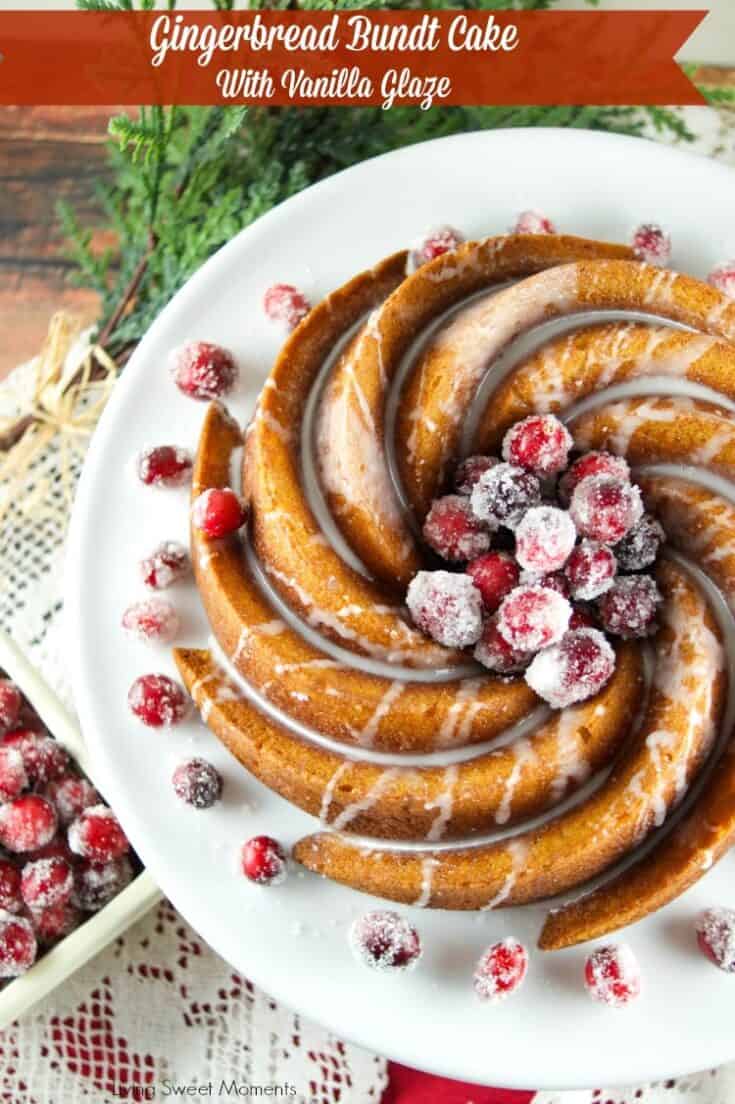 gingerbread bundt cake with vanilla glaze recipe cover