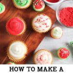 how to make a christmas cupcake decorating board