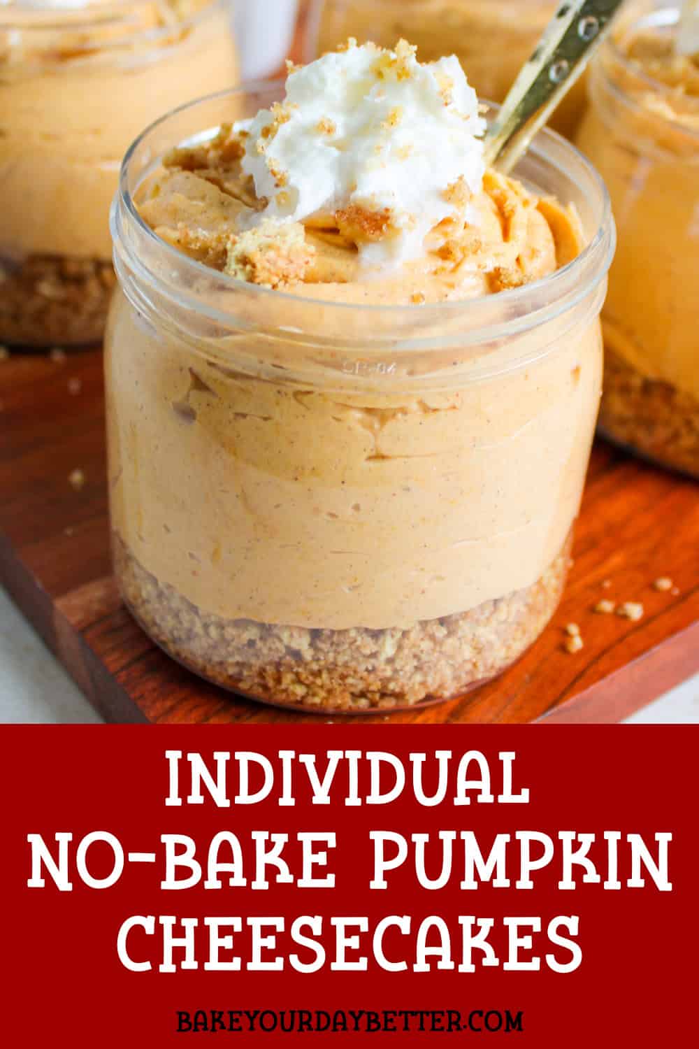 individual no bake pumpkin cheesecakes