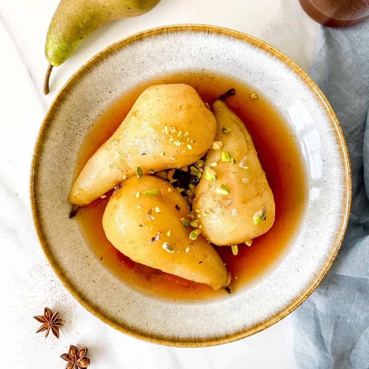 spiced poached pears 2