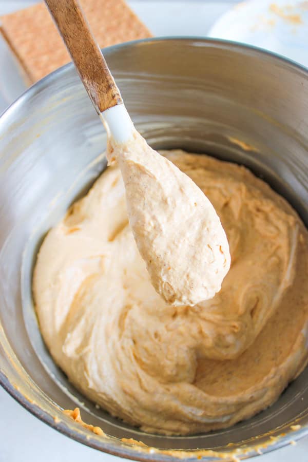 pumpkin mixture after folding in whipped topping