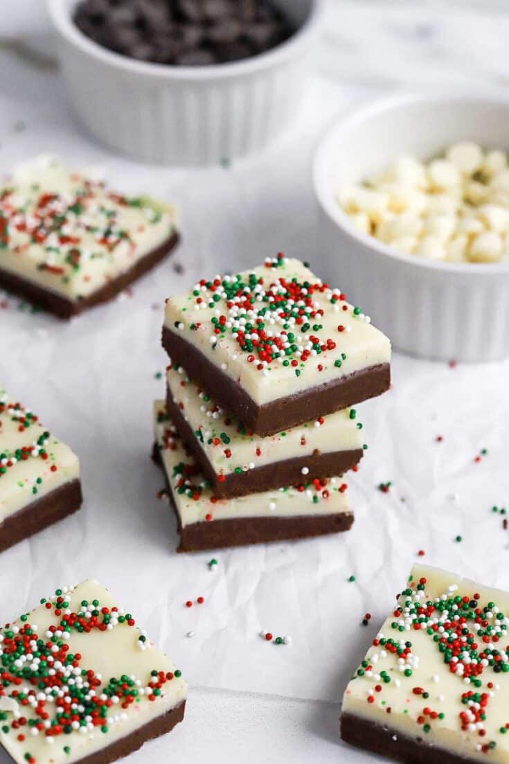 white chocolate peppermint fudge