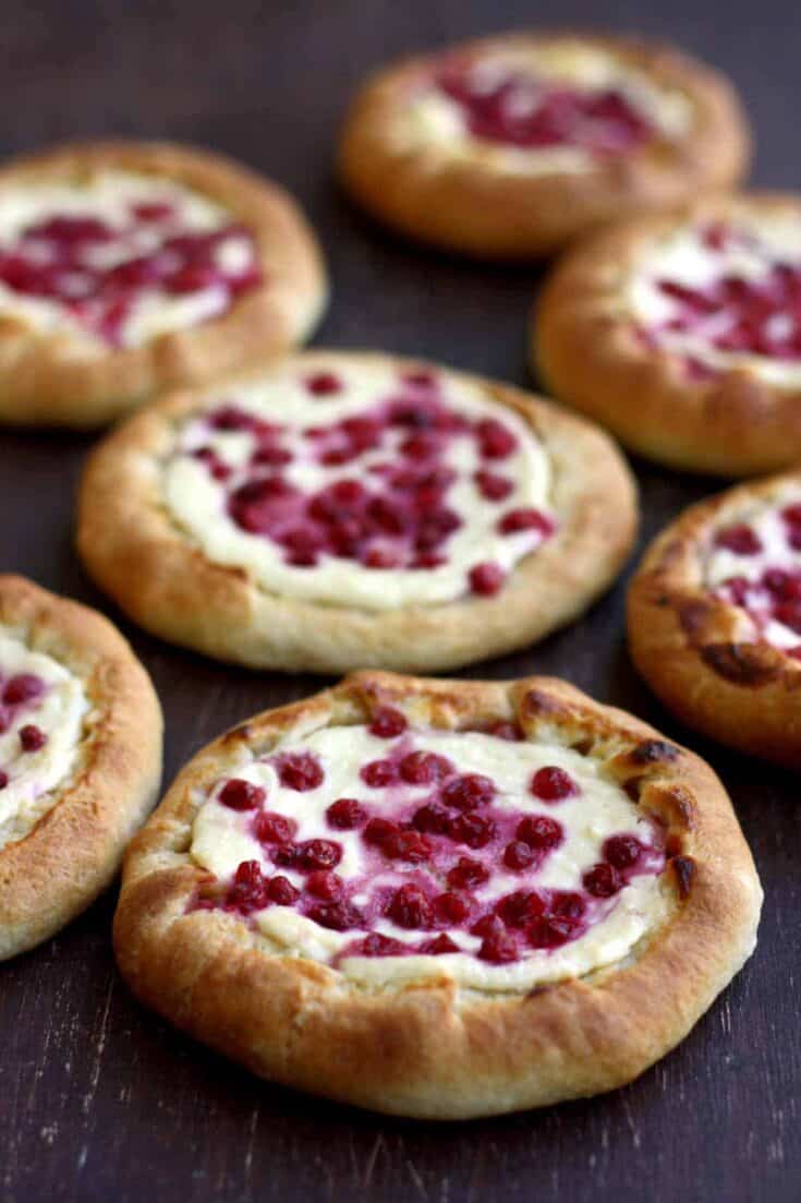 Vatrushka Sweet Russian Farmers Cheese Buns Closeup