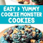 easy and yummy cookie monster cookies