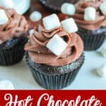 hot chocolate flavored cupcakes