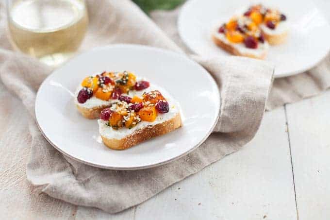 Butternut Squash and Cranberry Hemp Crostini 1 2