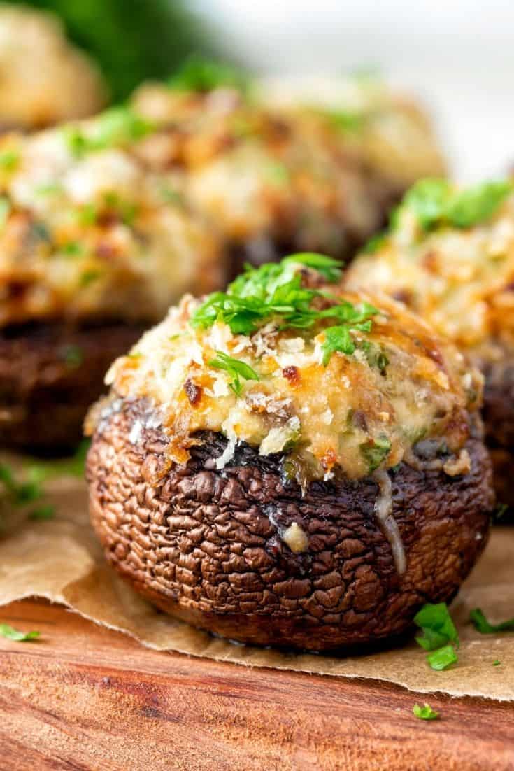 Cream cheese stuffed mushrooms 4