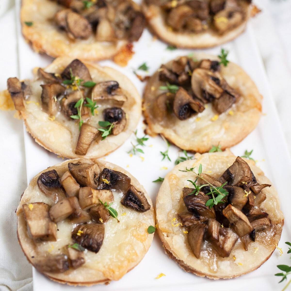 Mushroom Gruyere and Thyme Tartlets featured