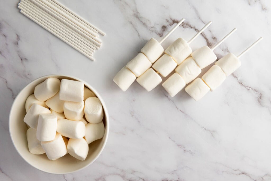 marshmallows on sticks