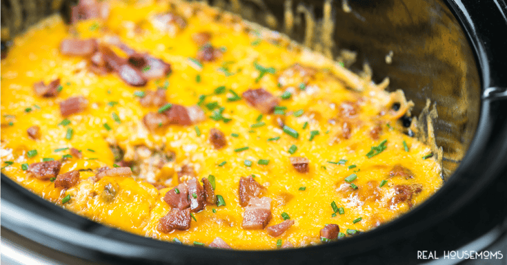 Crock Pot Bacon Cheeseburger Dip Easy Appetizer Recipe FB LINK