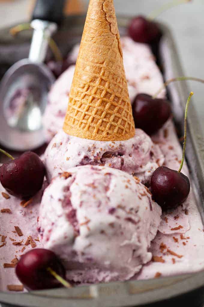 Dairy Free Cherry Chocolate Chunk Ice Cream 4 2