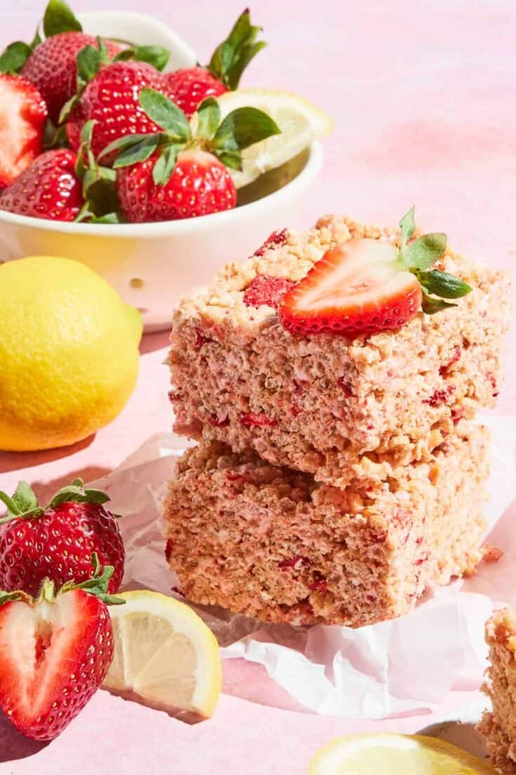 Strawberry Lemon Rice Crispies