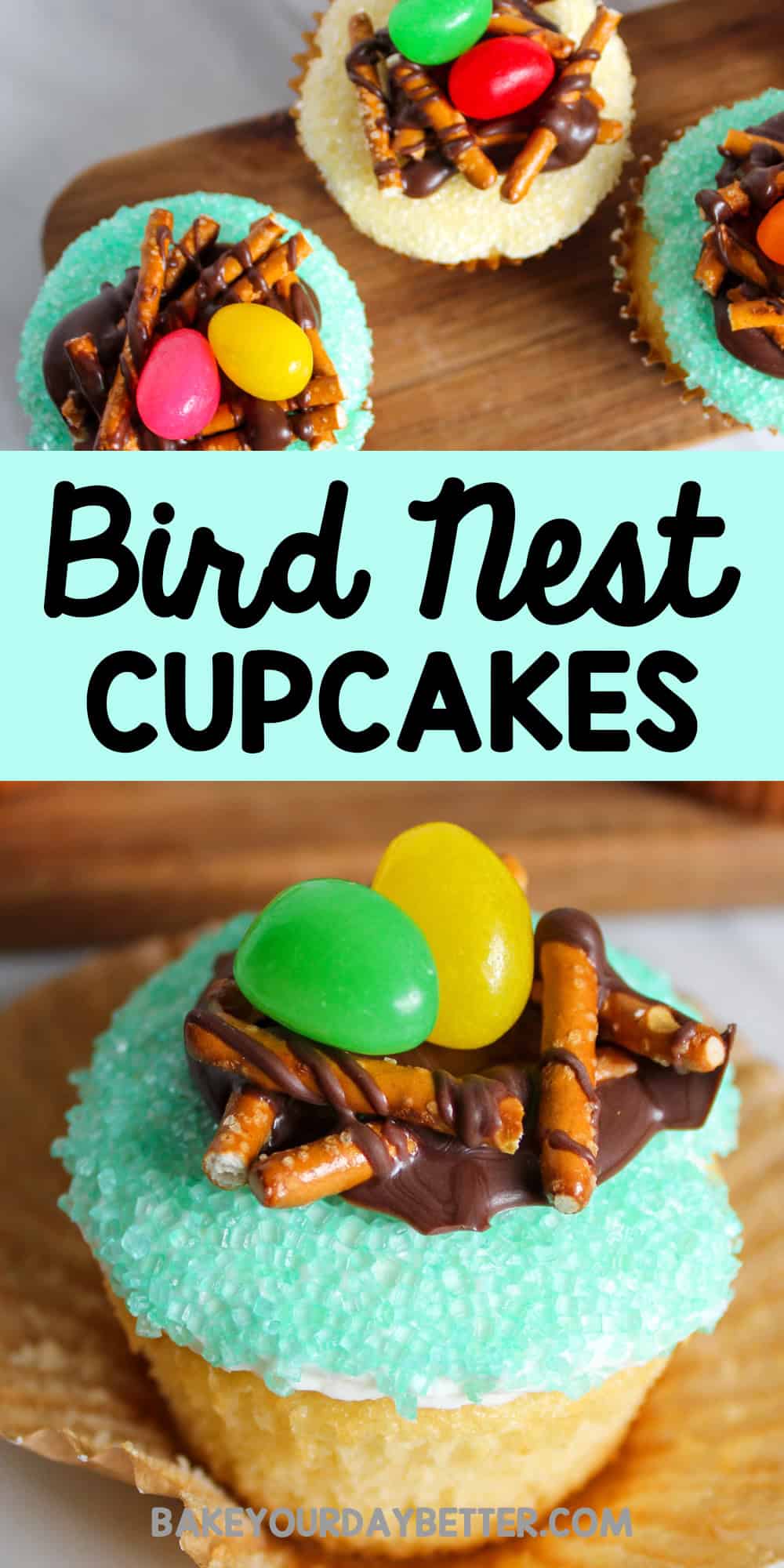 bird nest cupcakes