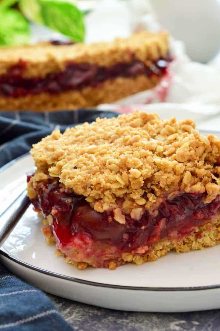 cherry oatmeal bars photo