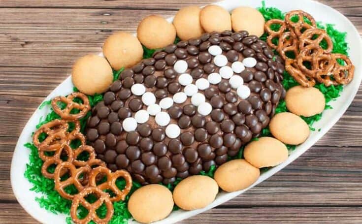 chocolate dessert cheese ball football dip photo