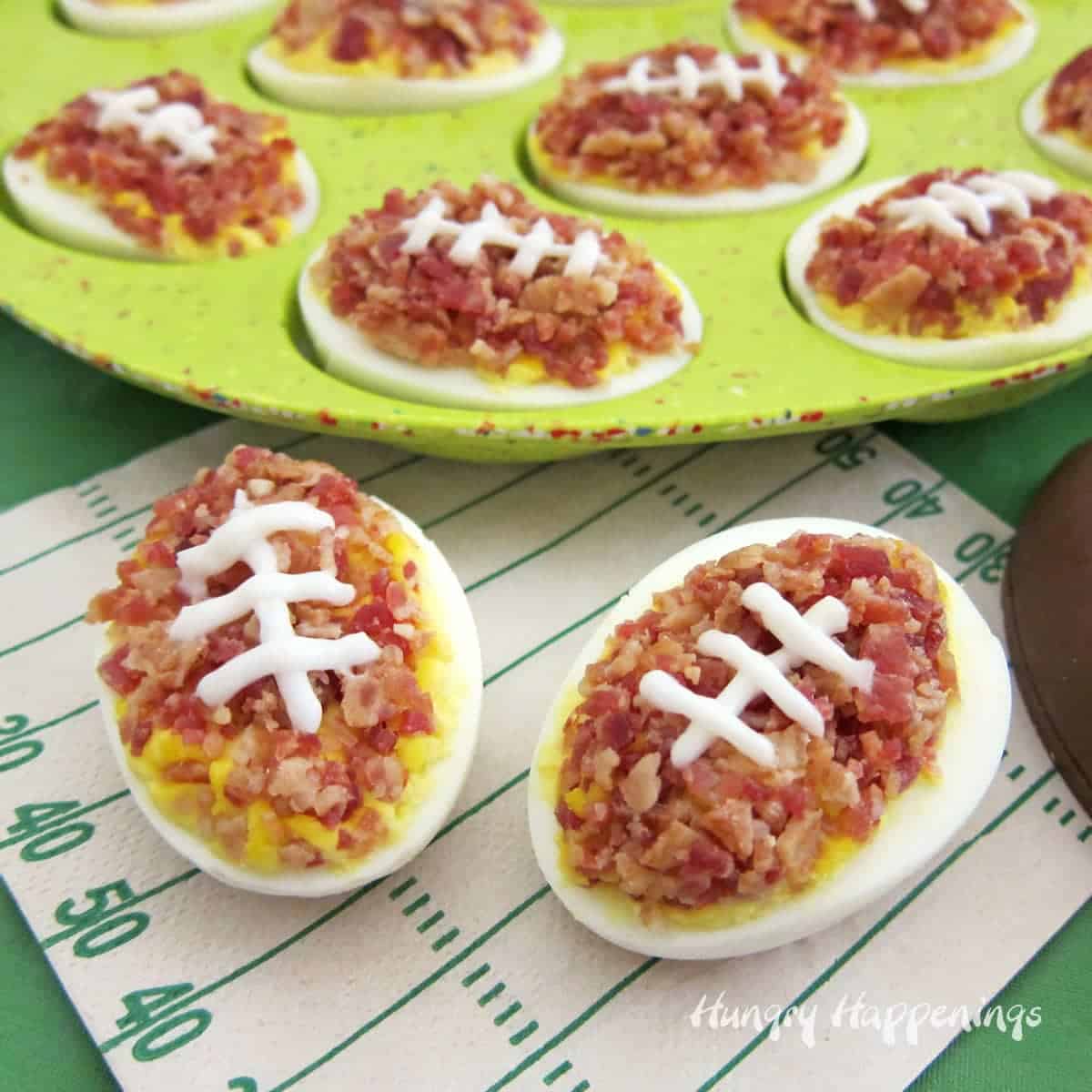 deviled egg footballs super bowl recipes 1200