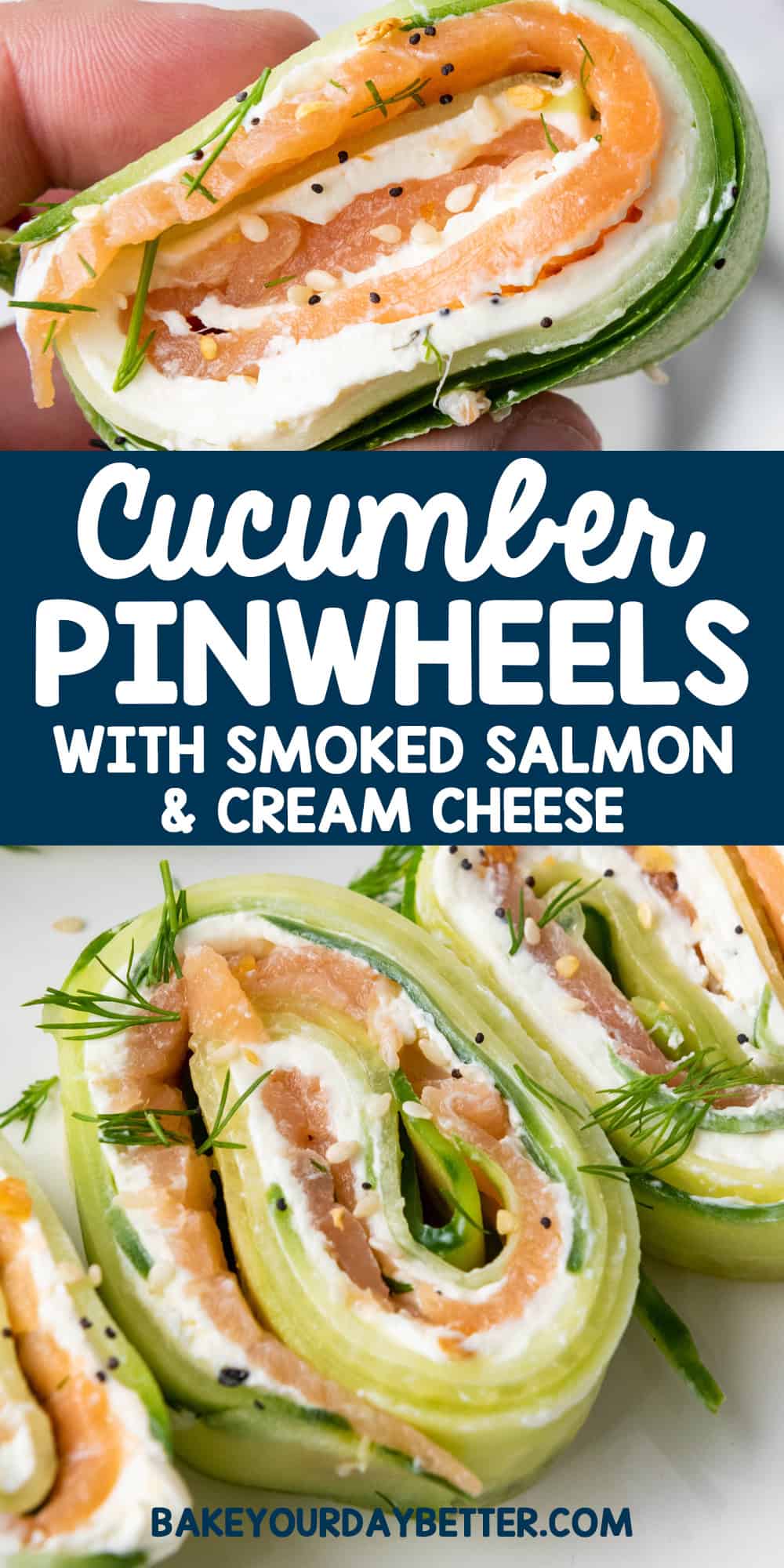 cucumber pinwheels with smoked salmon and cream cheese