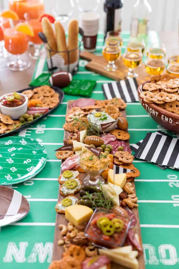 football charcuterie board