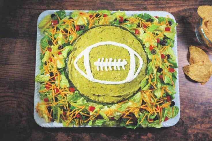 football game day layered taco dip recipe