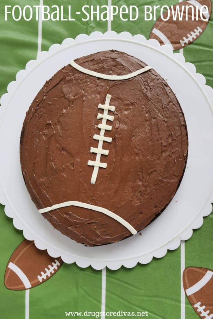 football shaped brownie recipe image