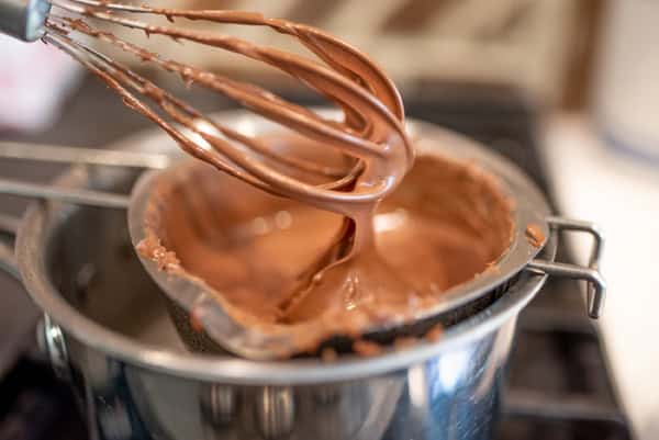 melting the chocolate