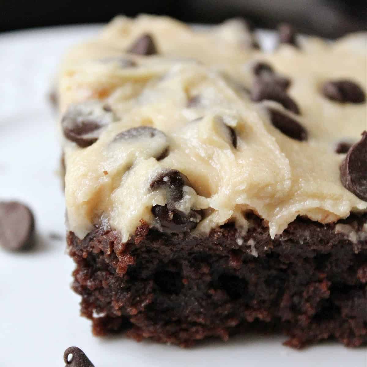 Cookie dough brownie square