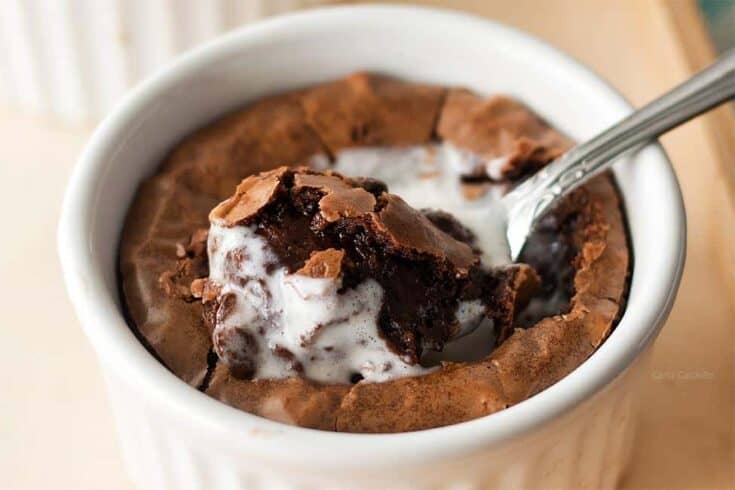 Deep Dish Fudge Brownies For Two In Ramekins photo 2816b