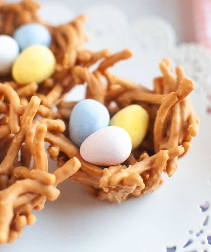 No Bake Easter Egg Nests FEATURE