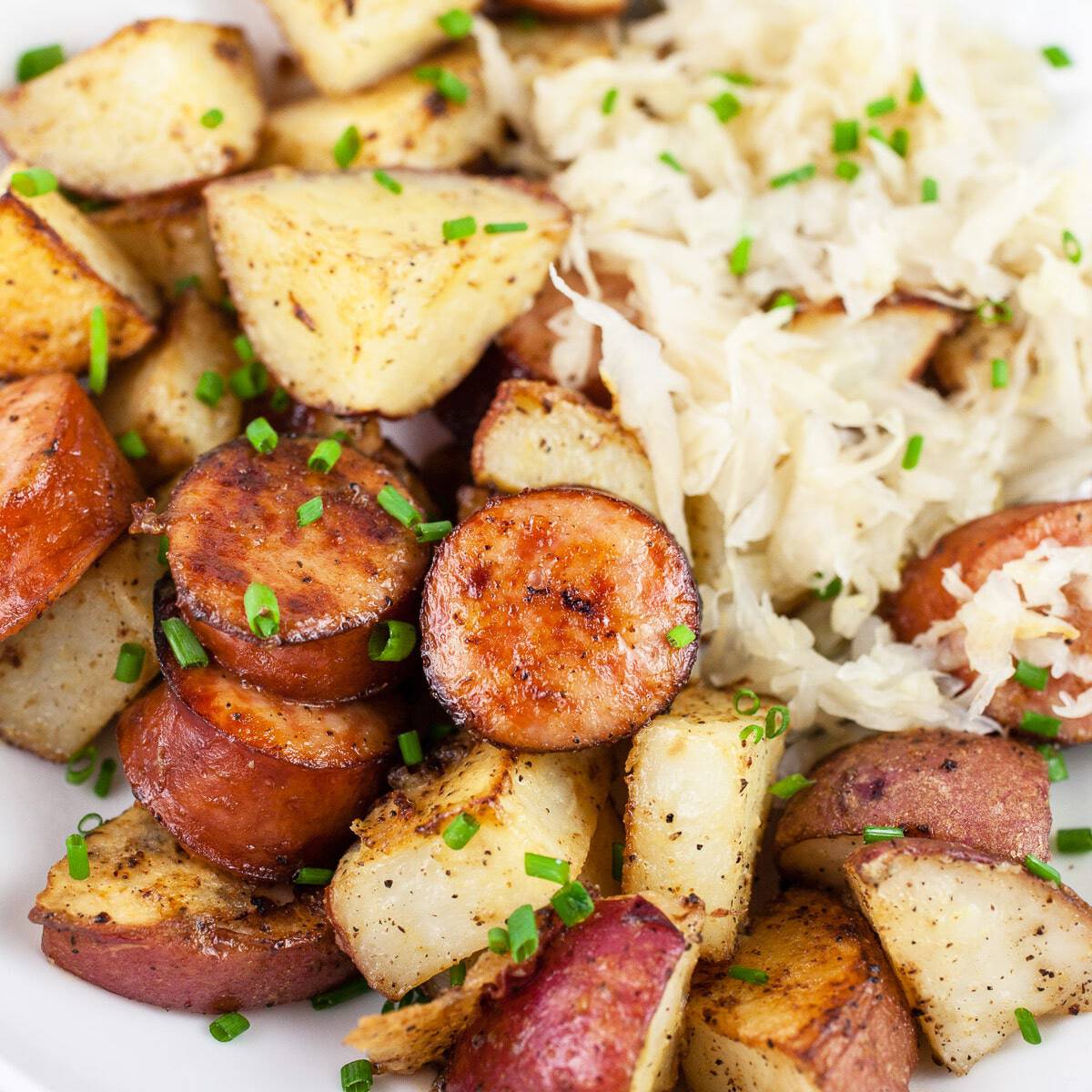 Sheet Pan Sausage and Potatoes redo featured