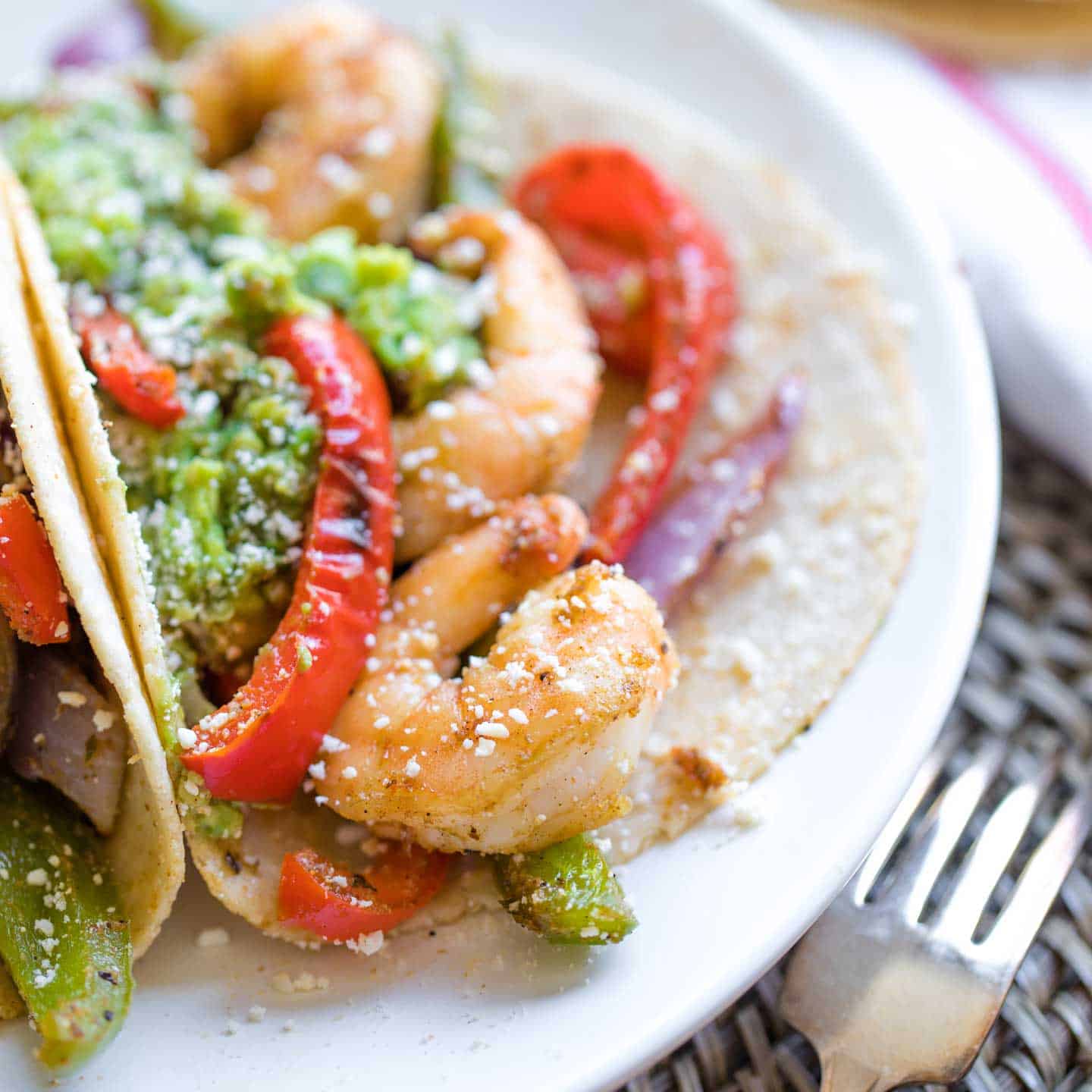 Sheet Pan Shrimp Fajitas square