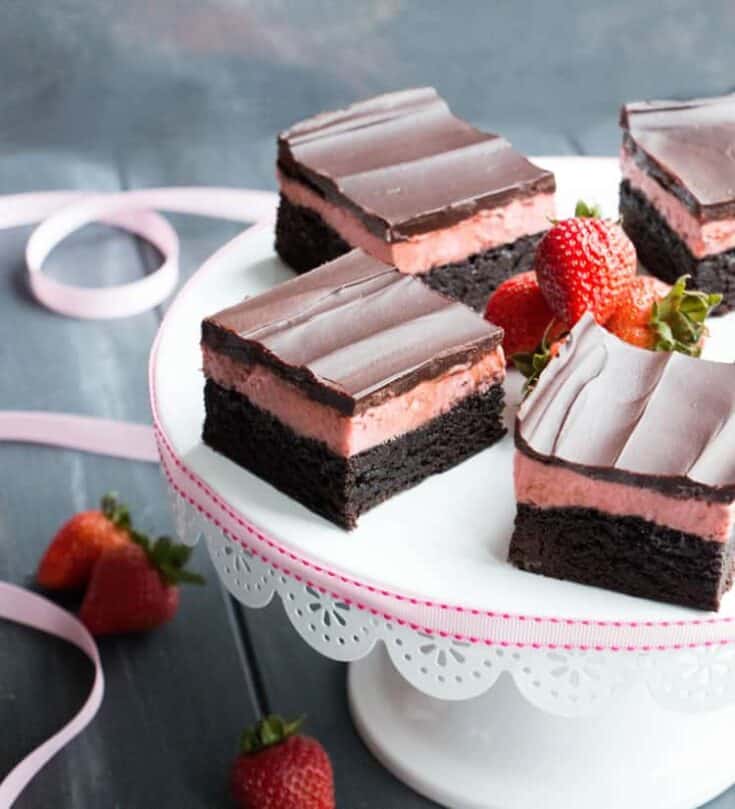 Strawberry Cheesecake Truffle Brownies 17