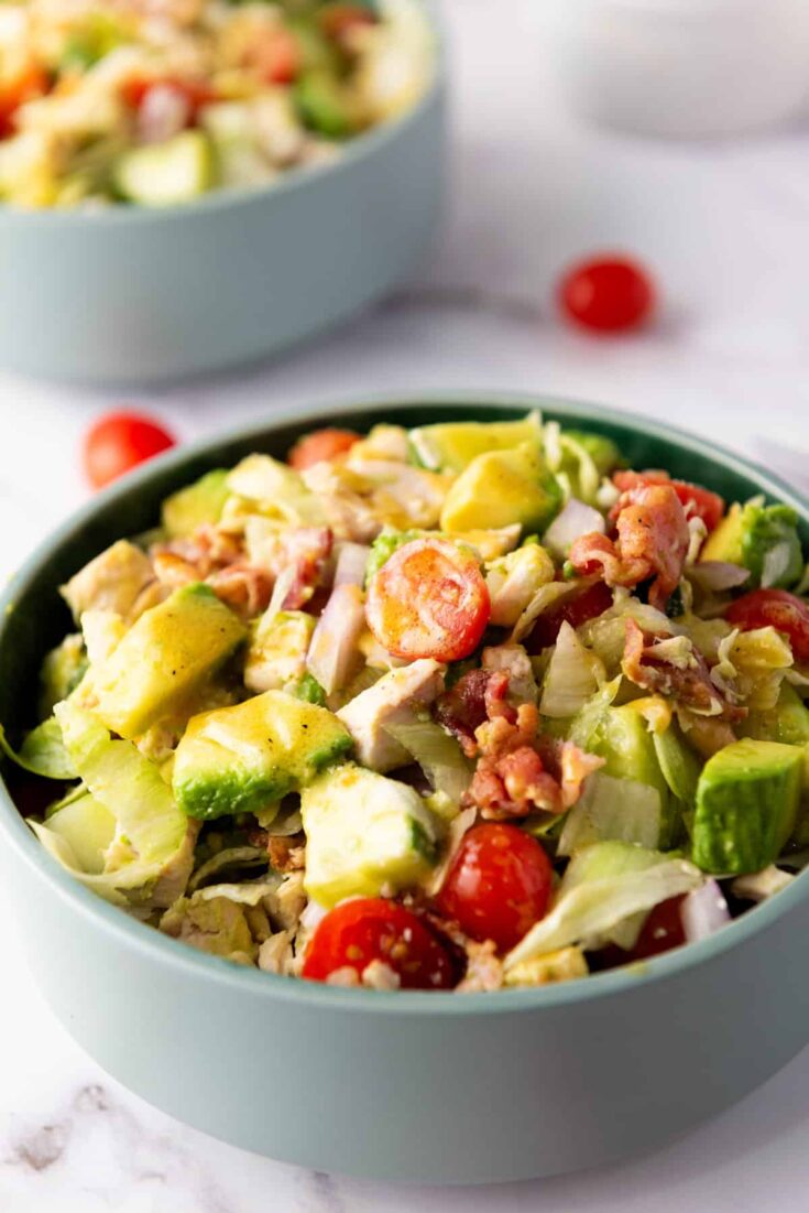 chopped salad with chicken honey mustard