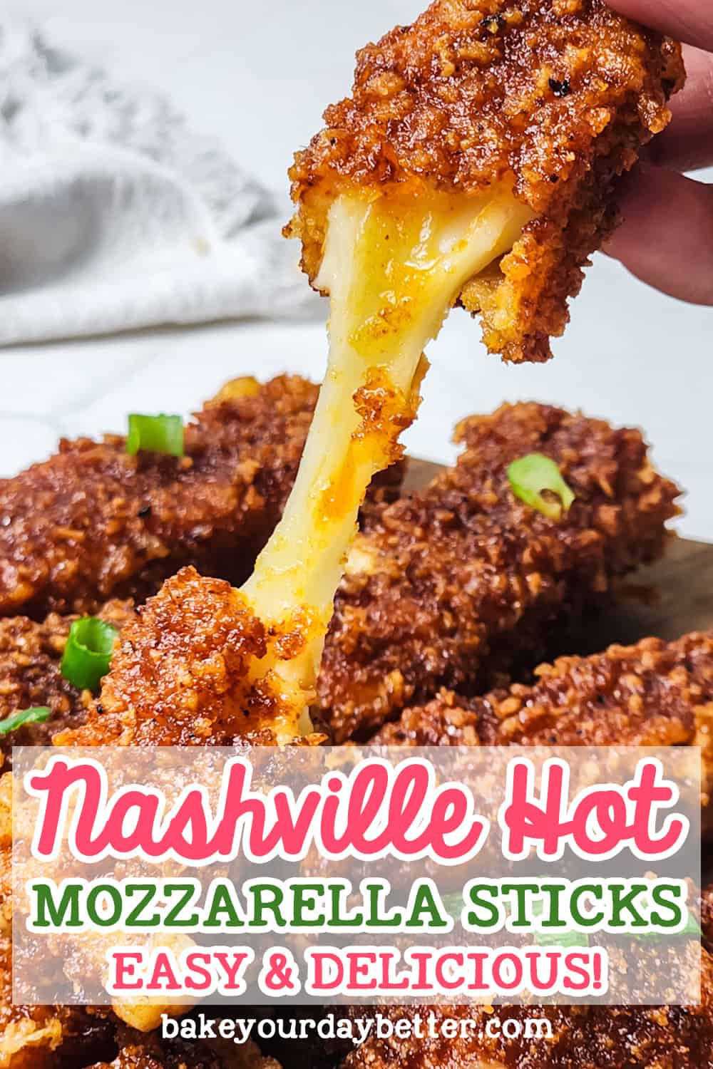 nashville hot mozzarella sticks easy & delicious