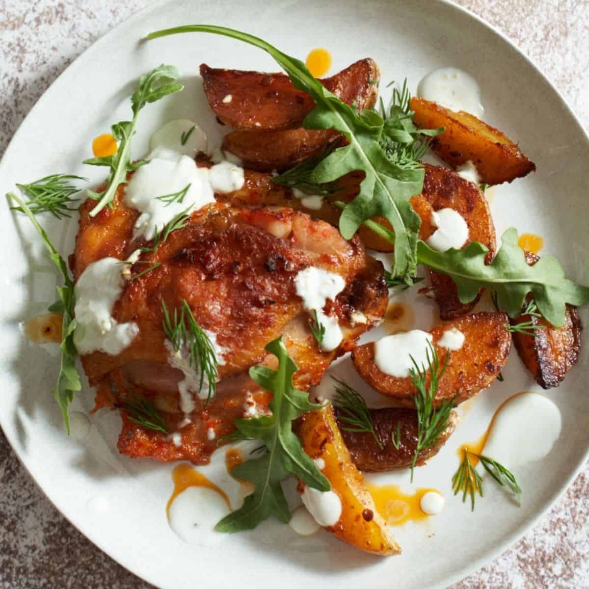 sheet pan harissa chicken 1200