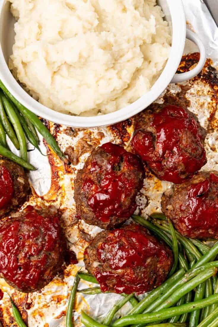 sheet pan meatloaf supper 18