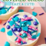 white chocolate covered oreos easy & cute!