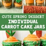cute spring dessert individual carrot cake jars