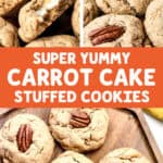 super yummy carrot cake stuffed cookies