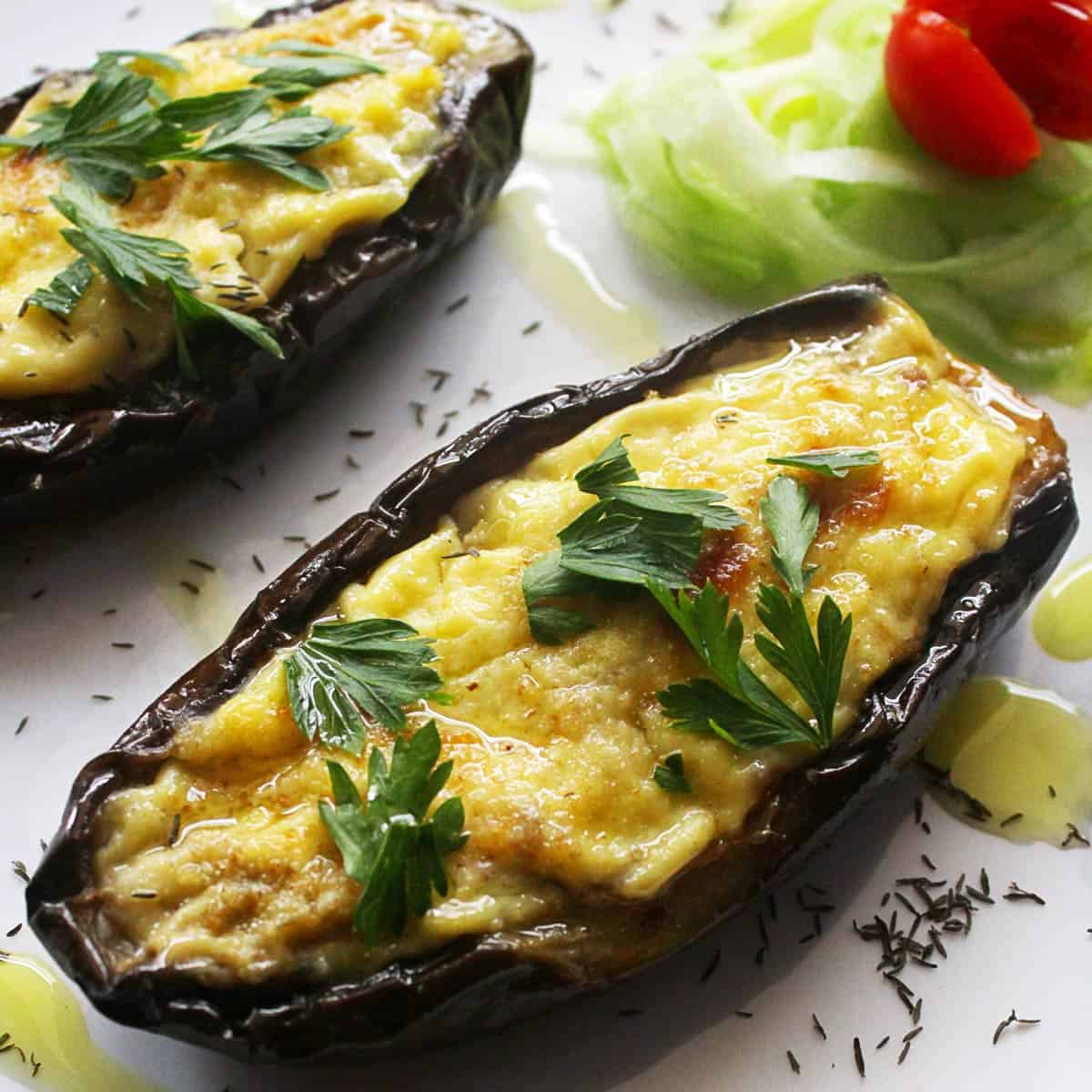 NO Greek Stuffed Eggplant 1200X1200