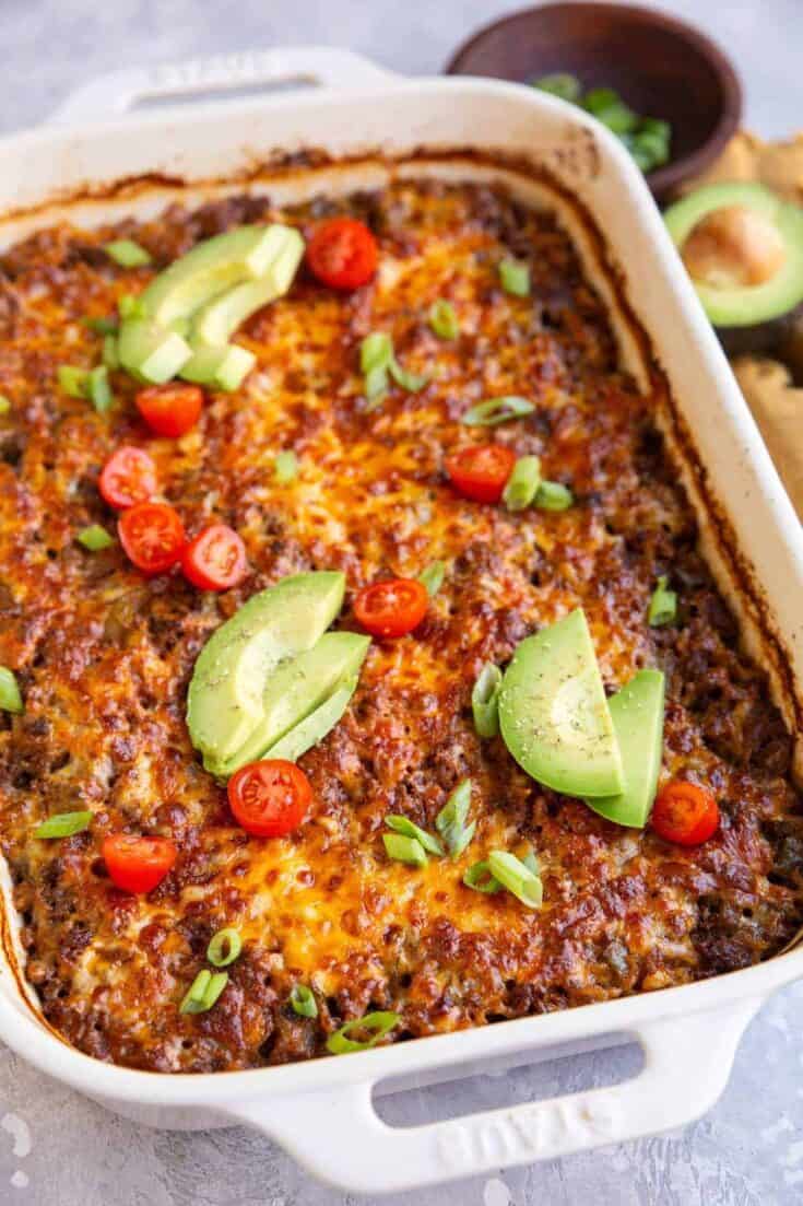 ground beef and rice enchilada casserole 5