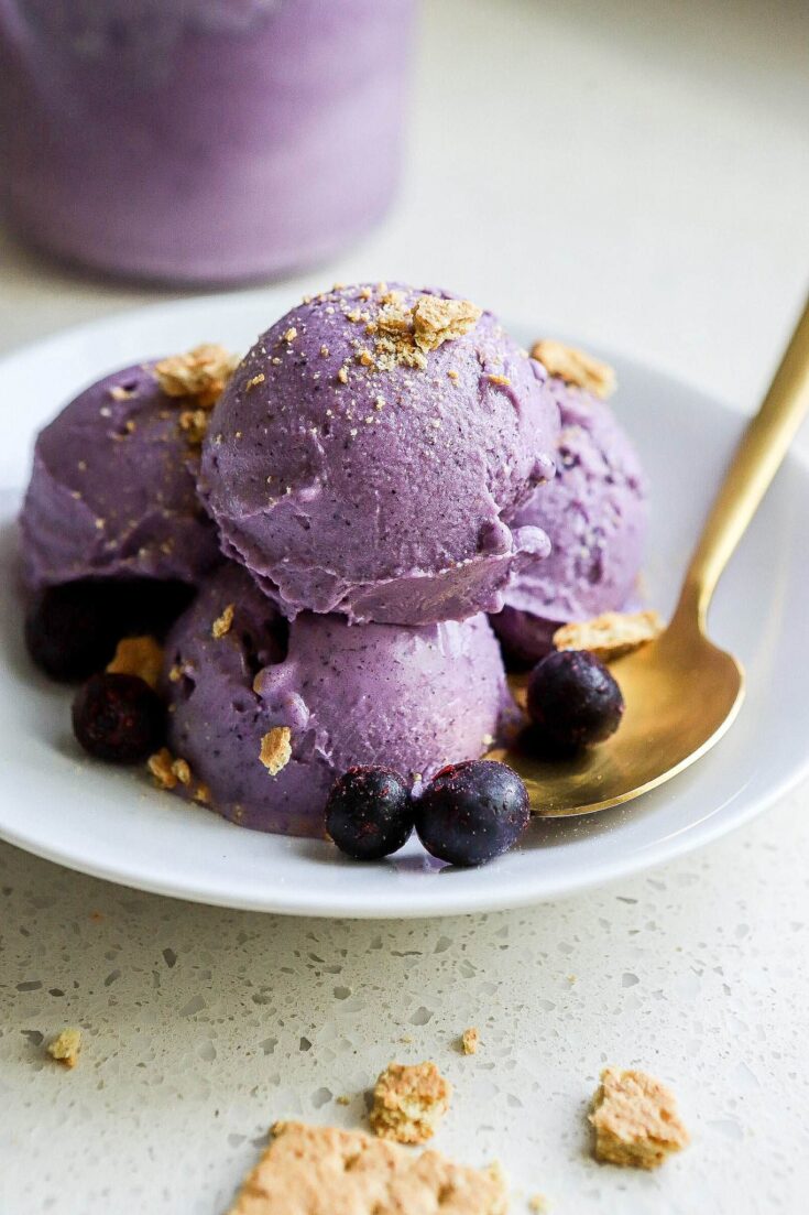 ninja creami blueberry cheesecake protein ice cream