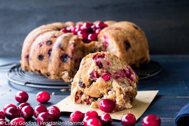 Cranberry Orange Cake Tropicana @Vegetarianmamma.com Gluten Free Nut Free Dairy Free
