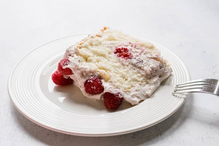 FB Angel Food Cake with Raspberries and Cream Photo