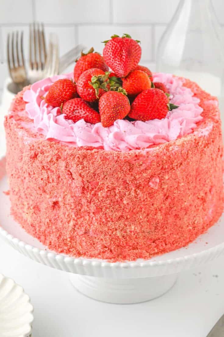 Strawberry Crunch Cake front view 28 Custom 1