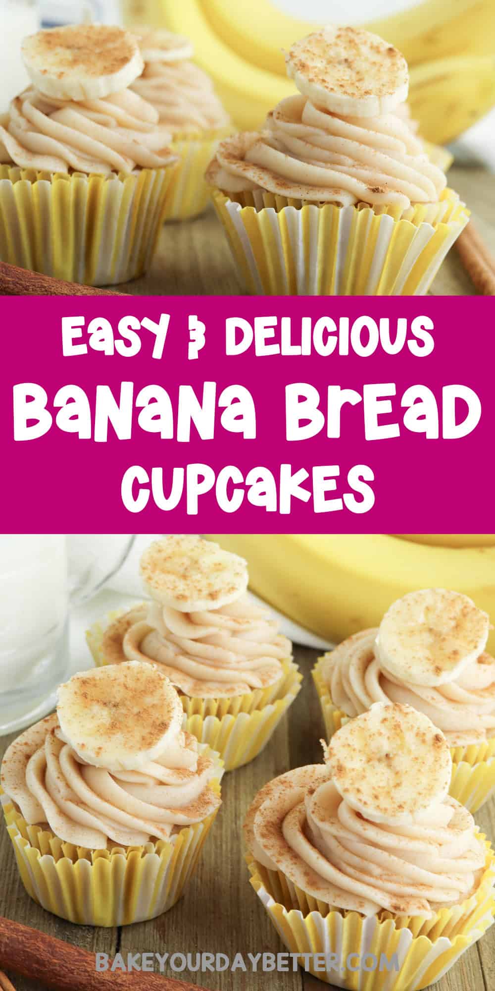 easy and delicious banana bread cupcakes
