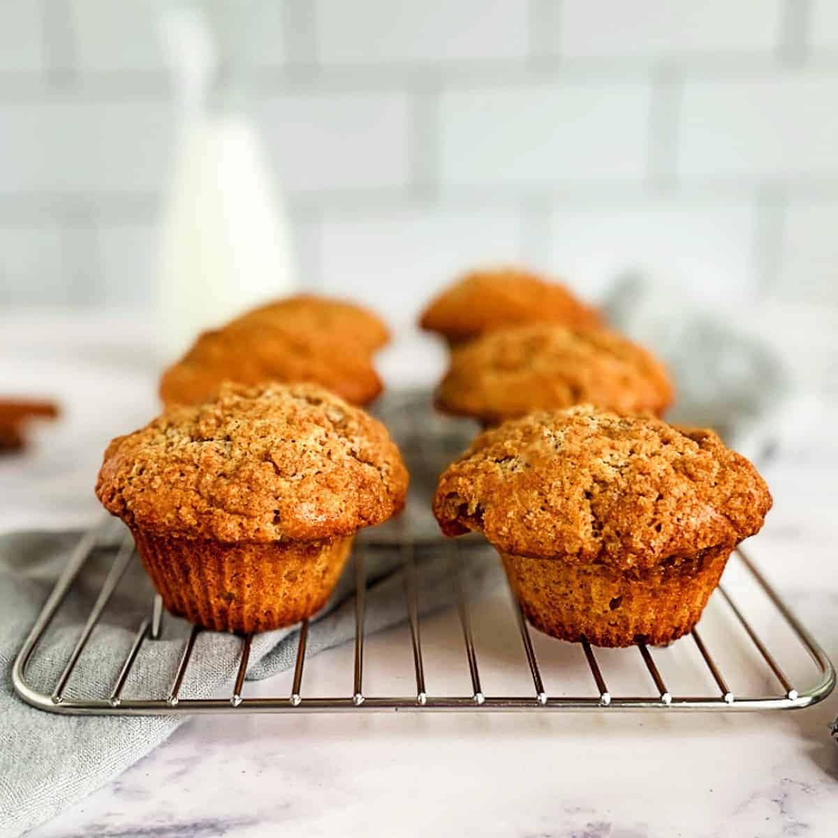 chai muffin on a cooling rack