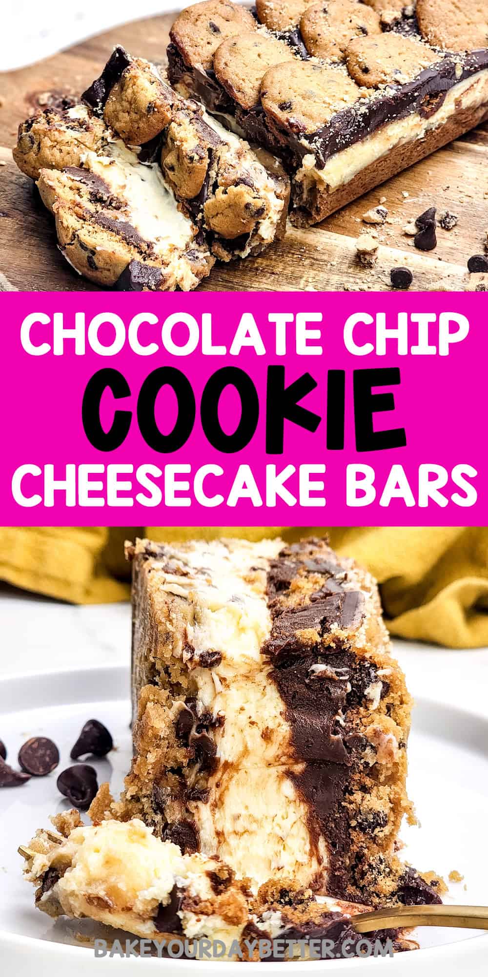 chocolate chip cookie cheesecake bars