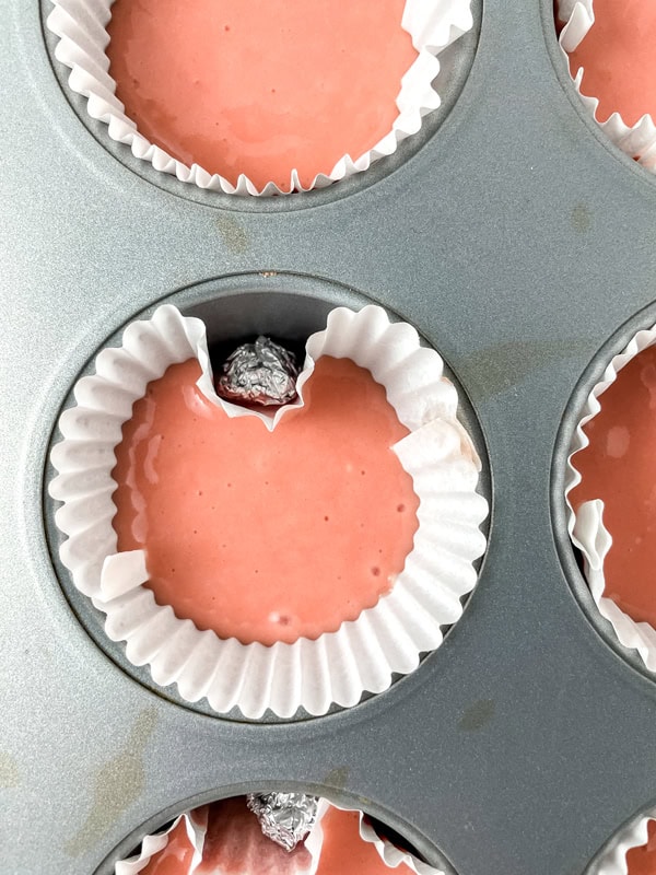 closeup of the aluminum foil heart shape