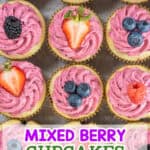 mixed berry cupcakes easy and delicious